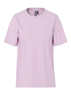 T-shirt basic Pieces liliowy