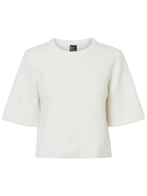 T-shirt basic Pieces mleczny