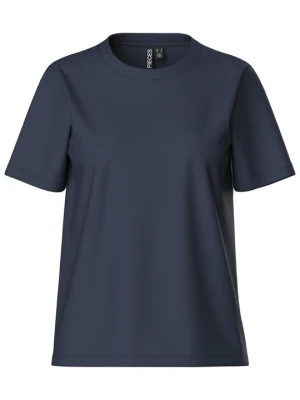 T-shirt basic Pieces niebieski