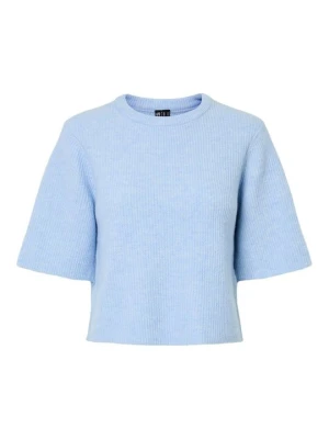 T-shirt basic Pieces niebieski
