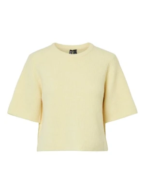 T-shirt basic Pieces żółty