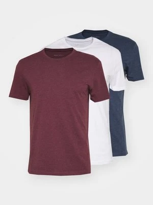 T-shirt basic Pier One bordowy melanż