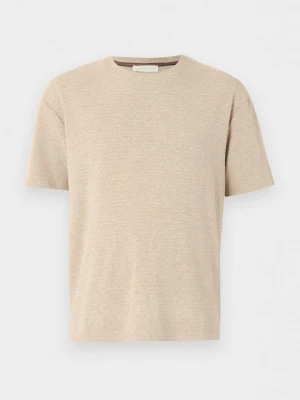 T-shirt basic Pier One beżowy melanż