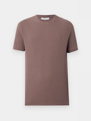 T-shirt basic Pier One By Zalando brązowy