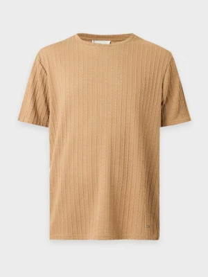 T-shirt basic Pier One By Zalando brązowy