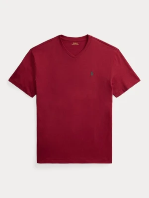 T-shirt basic Polo Ralph Lauren czerwony melanż