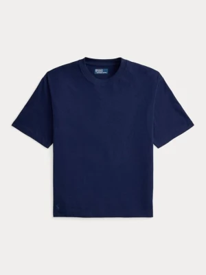 T-shirt basic Polo Ralph Lauren granatowy