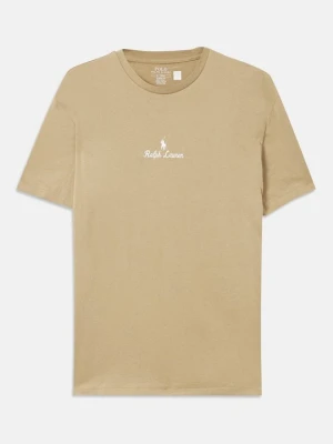 T-shirt basic Polo Ralph Lauren jasnobrązowy