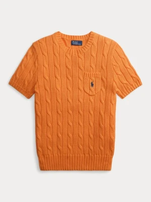 T-shirt basic Polo Ralph Lauren pomarańczowy