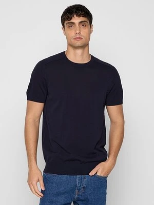 T-shirt basic Profuomo niebieski