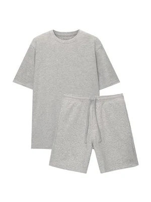 T-shirt basic PULL&BEAR jasnoszary