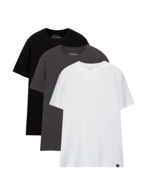 T-shirt basic PULL&BEAR ciemnoszary