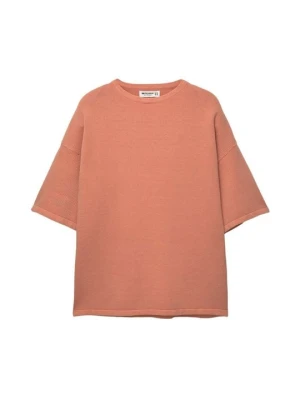 T-shirt basic PULL&BEAR koralowy