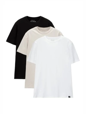 T-shirt basic PULL&BEAR piaskowy