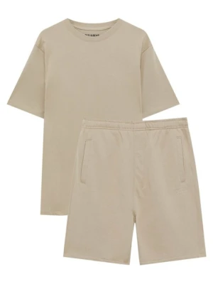 T-shirt basic PULL&BEAR wielbłądzi