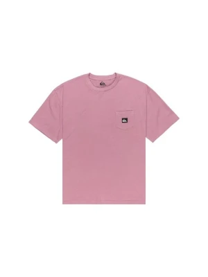 T-shirt basic Quiksilver fioletowy