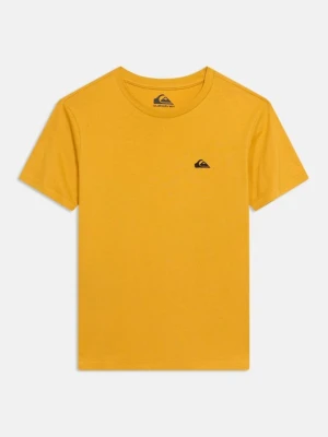 T-shirt basic Quiksilver żółty melanż