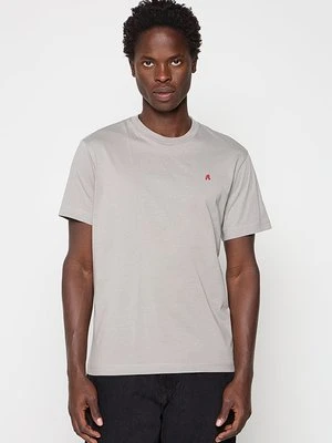 T-shirt basic Replay srebrny