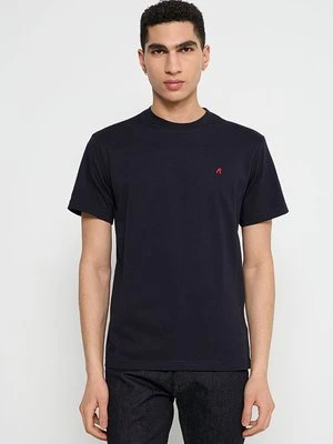 T-shirt basic Replay granatowy