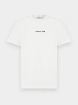 T-shirt basic Replay biały