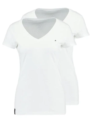 T-shirt basic Replay biały