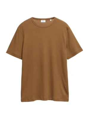 T-shirt basic s.Oliver brązowy