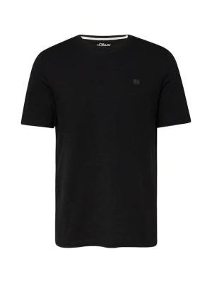 T-shirt basic s.Oliver czarny