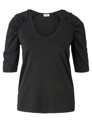 T-shirt basic s.Oliver czarny