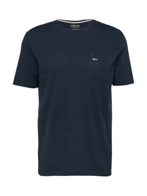 T-shirt basic s.Oliver granatowy