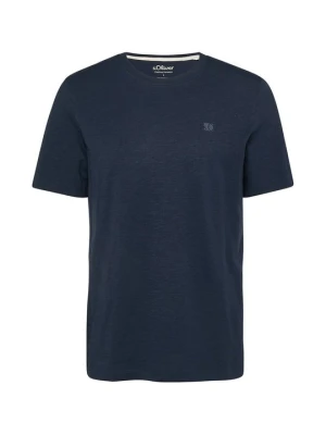 T-shirt basic s.Oliver granatowy