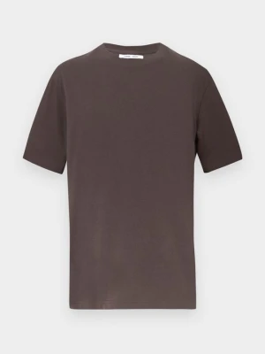 T-shirt basic Samsøe Samsøe ciemnobrązowy