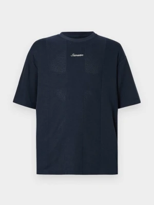 T-shirt basic Samsøe Samsøe granatowy