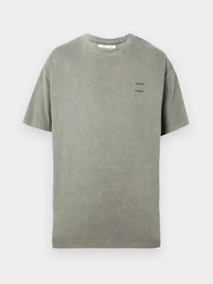 T-shirt basic Samsøe Samsøe zielony