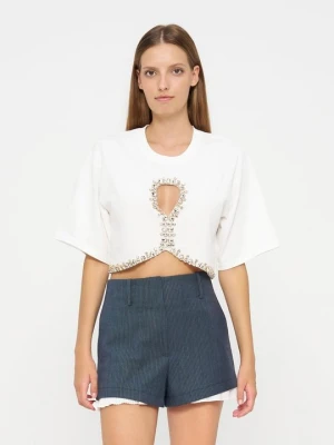 T-shirt basic Sandro biały