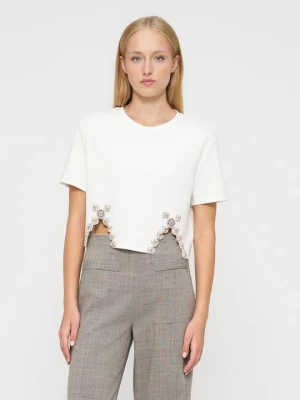T-shirt basic Sandro biały
