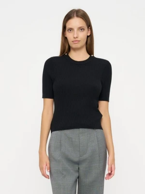T-shirt basic Sandro czarny
