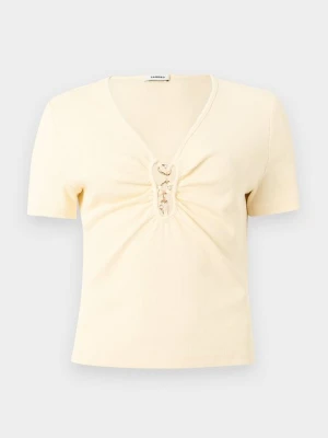 T-shirt basic Sandro mleczny
