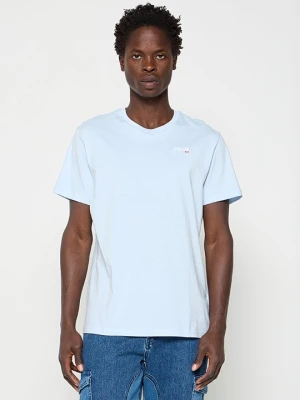 T-shirt basic Schott jasnoniebieski