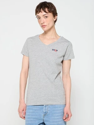 T-shirt basic Schott szary