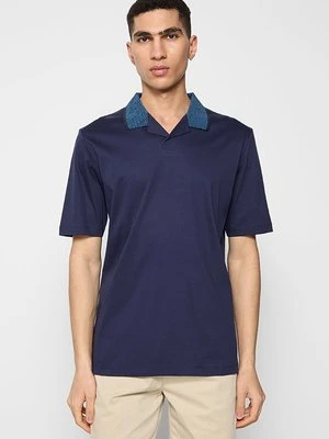 T-shirt basic Scotch & Soda granatowy