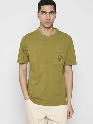 T-shirt basic Scotch & Soda oliwkowy