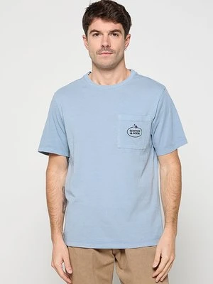 T-shirt basic Scotch & Soda jasnoniebieski