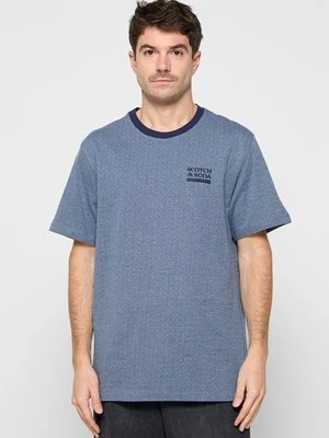 T-shirt basic Scotch & Soda jasnoniebieski