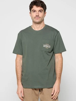 T-shirt basic Scotch & Soda zielony