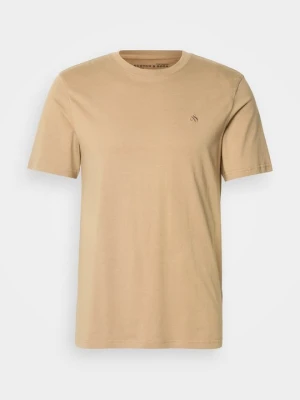 T-shirt basic Scotch & Soda beżowy