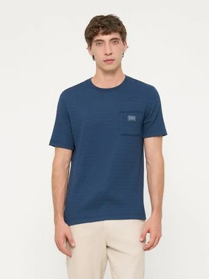 T-shirt basic Scotch & Soda błękit królewski