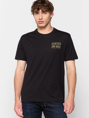 T-shirt basic Scotch & Soda czarny