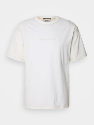 T-shirt basic Scotch & Soda mleczny
