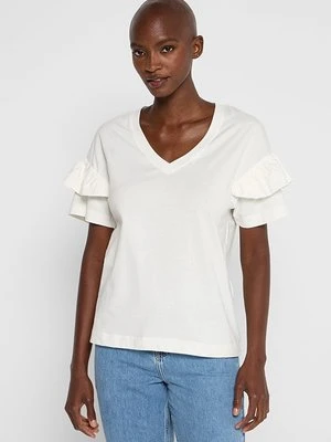 T-shirt basic Selected biały