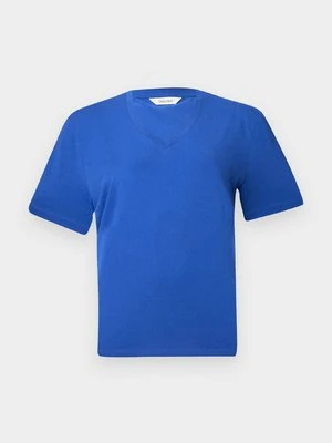 T-shirt basic Selected niebieski